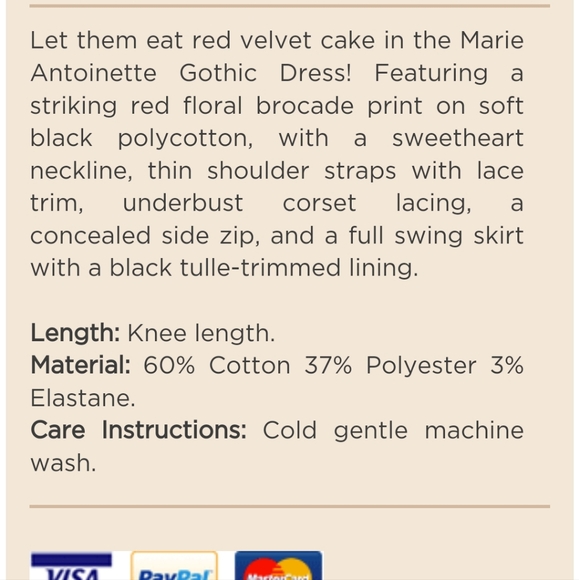 Pinup rockabilly goth swing dress H&R Brand - Picture 4 of 4